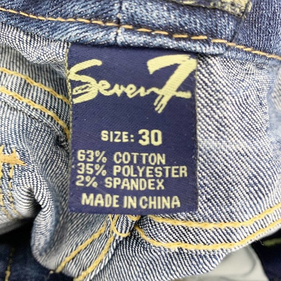 7 Lightly Distressed Bootcut Jeans 30 - Picture 12 of 13